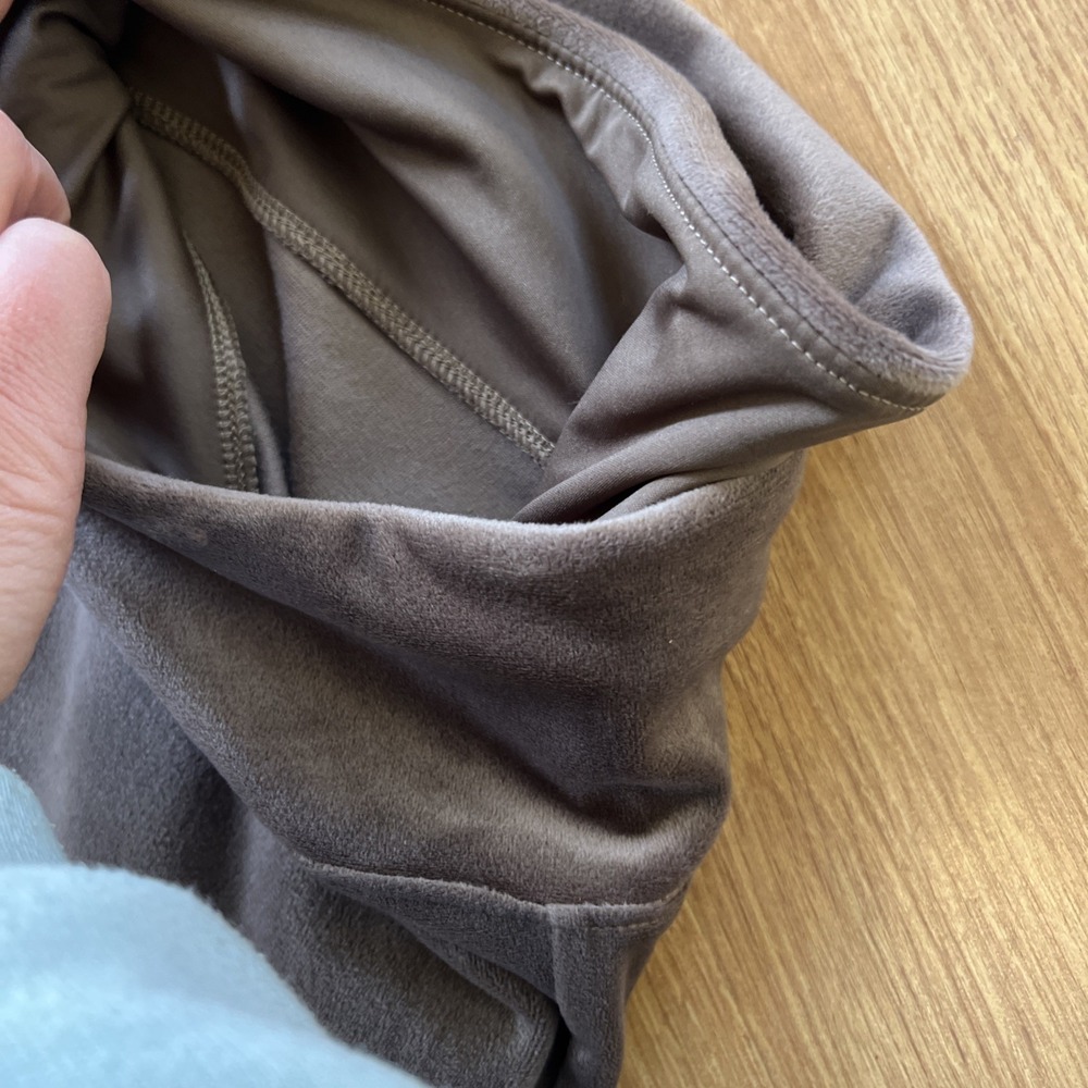 Pure Jill Lounge Pants Size 2X High Waisted Velour Brown Cozy Comfy Leggings - Picture 13 of 14